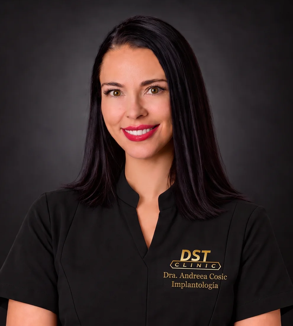 Dra. Andreea Cosic, implantóloga y responsable del equipo dental en Torrejón de Ardoz de DST Clinic